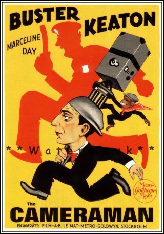 Buster Keaton The Cameraman 1928 Vintage Poster Print Retro Movie Film Art