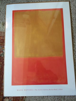 Mark Rothko The Ochre Red In Red 1954 Print Poster Printed London 1998