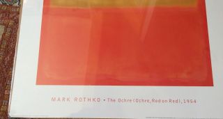Mark Rothko The Ochre Red In Red 1954 Print Poster Printed London 1998 2