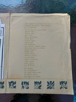David Lance Goines & Alice Waters THIRTY RECIPES SUITABLE FOR FRAMING (1970) 3