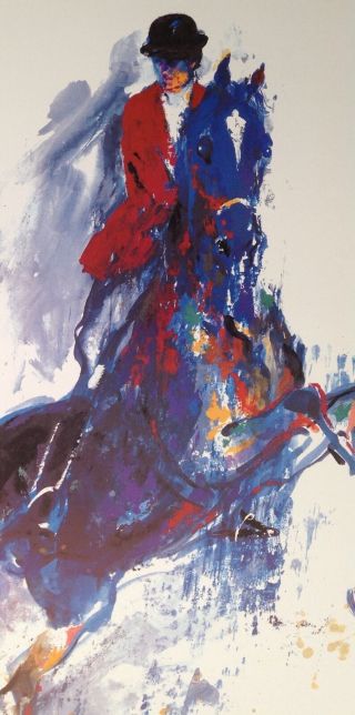1980 Poster by Leroy Neiman,  Horses,  for Hammer Galleries 4