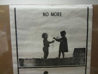 Vintage No More War Anti War Black/white Poster Orig