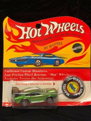 1969 Mattel Hot Wheels - Mighty Maverick_metallic Grn - Blister Pack
