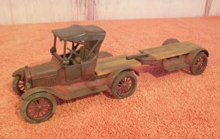 Ertl Die - Cast 1918 Ford Model " T " Runabout Delivery Truck With Custom Trailer
