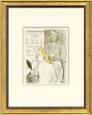 1898 Stone Lithograph – “le Théatre Libre " Program By Toulouse Lautrec