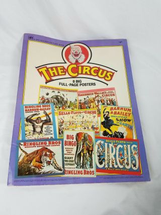 Rare - Western Publishing Co.  Golden Big Book,  " The Circus " 8 Full Size Posters