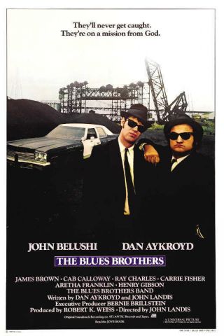 1980 The Blues Brothers Vintage Comedy Movie Poster Print 36x24 9mil Paper