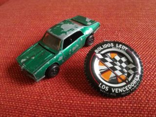 Vintage Johnny Lightning Topper Custom Gto,  Button Badge Bolidos Ledy Mexico 70s