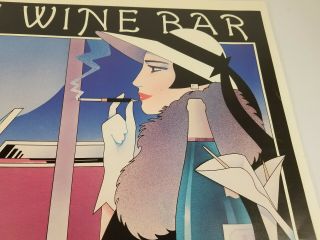 1983 LONDON WINE BAR SAN FRANCISCO 1920s 30s STYLE WINE POSTERS PUB ART POSTER 5