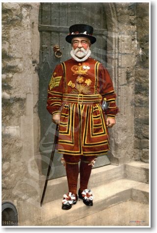 A Yeoman Warder In Tudor State Dress - A Beefeater - 1895 - Fine Arts Poster