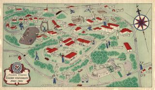 Historical Map Of Atlanta Campus Emory University Wall Art Poster Decor Vintage