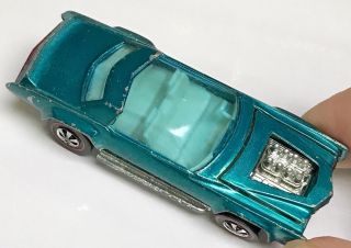 Hot Wheels Redline Aqua Sugar Caddy White Interior Spoiler Crack