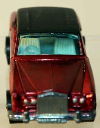 DTE 1969 HOT WHEELS REDLINE 6276 METALLIC RED RR SILVER SHADOW W/BL ROOF WH INT 3