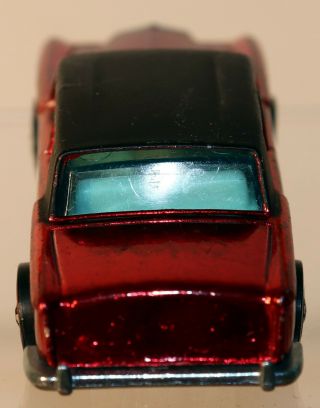 DTE 1969 HOT WHEELS REDLINE 6276 METALLIC RED RR SILVER SHADOW W/BL ROOF WH INT 4