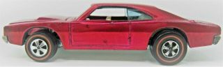 Hot Wheels Redline 1969 Dodge Custom Charger MOPAR - Spectraflame ROSE Near 5