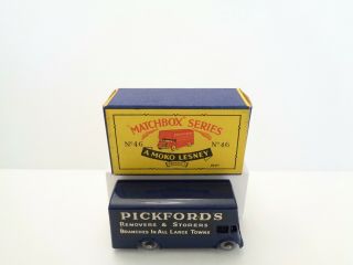 1960 MOKO Lesney Matchbox No.  46 ' PICKFORDS REMOVAL VAN ' - see photos & more Models 4