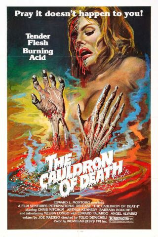1973 The Cauldron Of Death Vintage Horror Movie Poster Print 36x24 9mil Paper