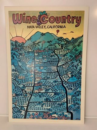Napa Valley California Wine Country Vintage 1971 1979 Earl Thollander Art Poster