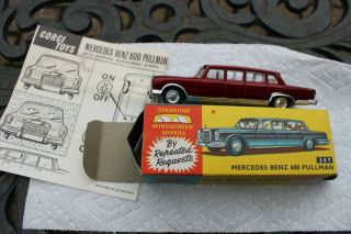 Corgi Toys 247 Mercedes Limo & Its Box & Instructions