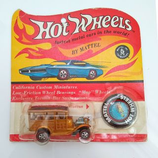 Hot Wheels Redlines - 1967 Gold Woody In Blister Pack