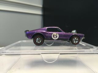 Redline Hotwheels Boss Hoss,  Purple,  Grey Interior.  Rare. 6