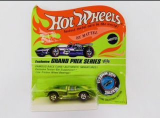1969 Hot Wheels Redline Porsche 917 Blister Pack Lime Green Rare