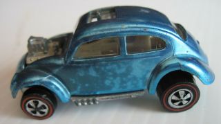 Hot Wheels Diecast Redline Custom Light Blue Vw Bug 1968 1/64