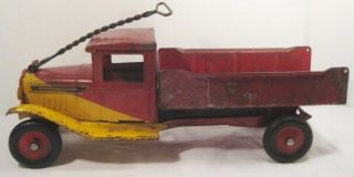 Antique Pressed Steel Toy Dump Truck Big 19 " Buddy - L International 1930s