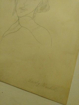 Andy Warhol Portrait of a woman Signed 3