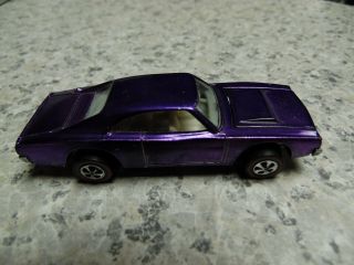 1968 Redline Hot Wheels Spectraflame Purple Custom Dodge Charger Usa