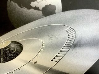 Alex Tremulis Flying Saucer Air Brush Drawing circa 1950 12