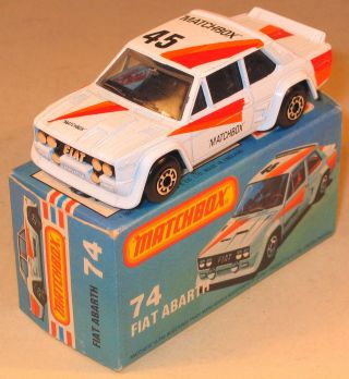 Matchbox Superfast No 74 Fiat Abarth In White Boxed