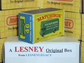 Matchbox Lesney 46b Guy Pickfords Van Green Rare Type E3 Empty Box Only
