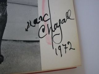 DRAWING BY MARC CHAGALL SIGNED DEDICATED SIECLE HOMAGE BOOK W LITHO 7