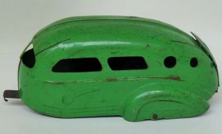 1935 - 39 WYANDOTTE SEDAN LASALLE STREAMLINED CAR & TRAILER PRESSED STEEL TOY 4