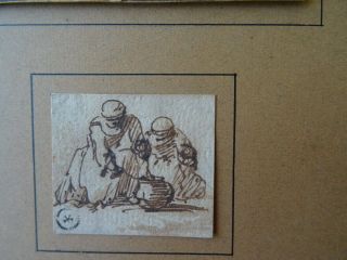 FRENCH SCHOOL 18thC - FIGURE STUDIES ATTR.  GREUZE - FOUR INK DRAWINGS 5