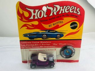 Hot Wheels Redline Hot Heap Magenta Bp Blister Carded Tough Color Cap Rears