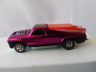 1970 Hot Wheels Redline Seasider W/ Boat,  Magenta,  - Very,  Usa