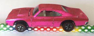Hot Wheels Redline 1969 US Hot Pink Custom Dodge Charger with White Interior 4