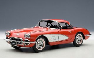 71148 Autoart 1:18 Chevrolet Corvette 1958 (red) Model Cars