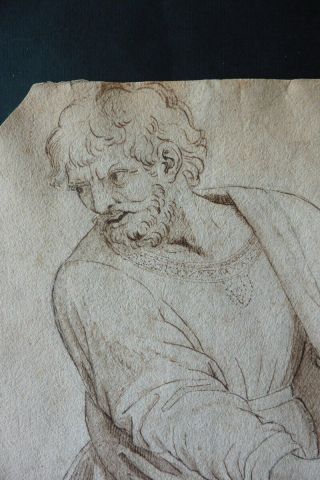 FRENCH SCHOOL CA.  1600 - IMPRESSIVE FIGURE STUDY ATTR.  LALLEMENT - INK DRAWING 3