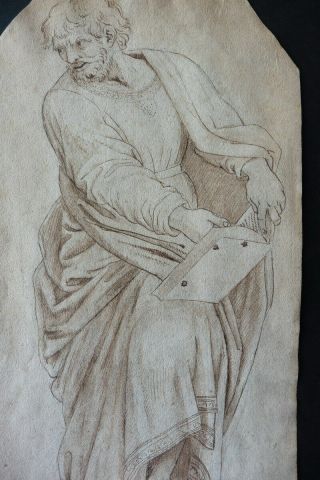 FRENCH SCHOOL CA.  1600 - IMPRESSIVE FIGURE STUDY ATTR.  LALLEMENT - INK DRAWING 5