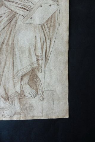 FRENCH SCHOOL CA.  1600 - IMPRESSIVE FIGURE STUDY ATTR.  LALLEMENT - INK DRAWING 8