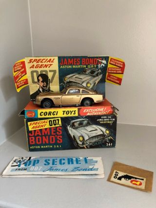 Corgi Toys 1965 James Bond 007 Aston Martin Db5 261 Goldfinger All Box