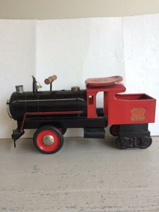 Vintage Pressed Steel Keystone R.  R.  Ride On Train - 6400 4