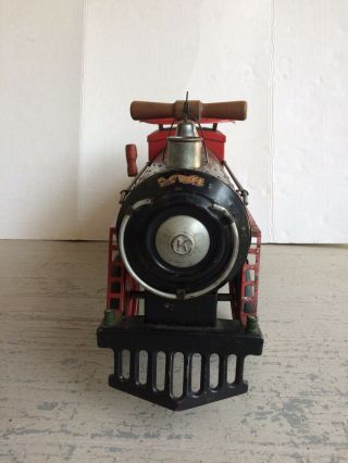 Vintage Pressed Steel Keystone R.  R.  Ride On Train - 6400 7