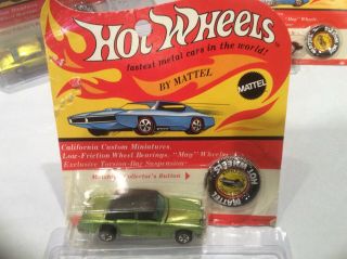 Hot Wheels Redline Rolls Royce Silver Shadow Light Green Black Roof On Card