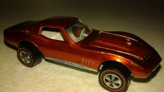 Hot Wheels 1968 Redline Custom Corvette (orange) Usa