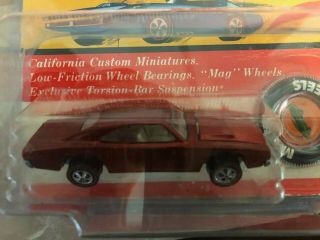 Hot Wheels Redline 1969 Custom Dodge Charger Red In Blister