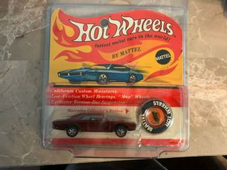 Hot Wheels Redline 1969 Custom Dodge Charger RED IN BLISTER 2